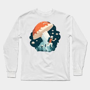 Astronaut with giant mushroom Long Sleeve T-Shirt